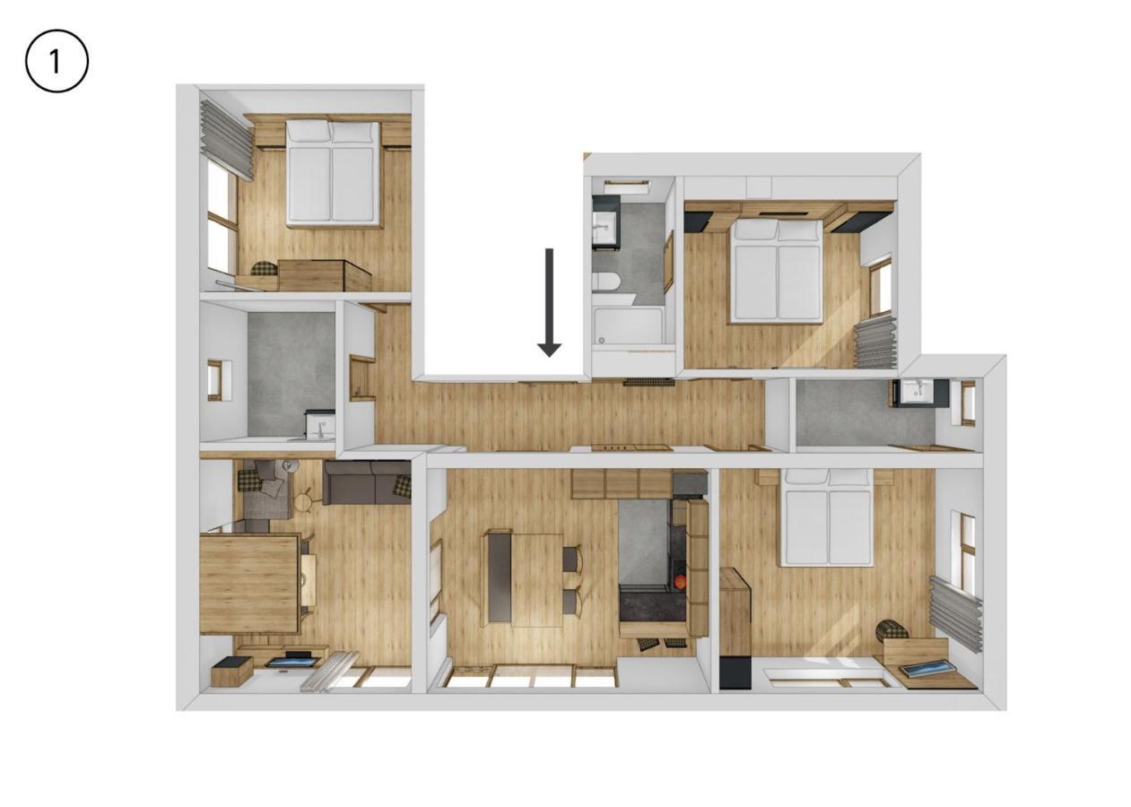 Appartement Foerra Tesido Eksteriør bilde
